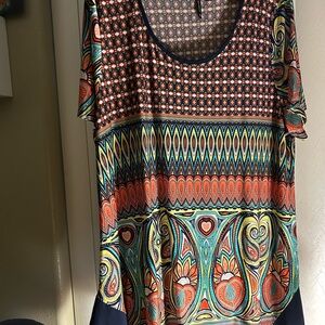 Multicolor Patterned Women's Top